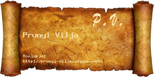 Prunyi Vilja névjegykártya